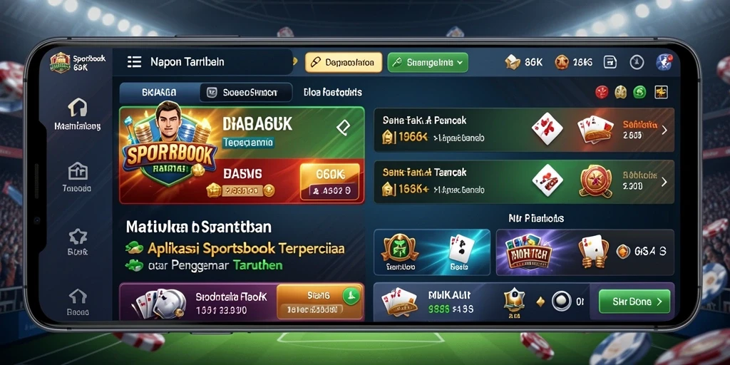 Tampilan gameplay 66K saat memasang taruhan olahraga secara langsung.