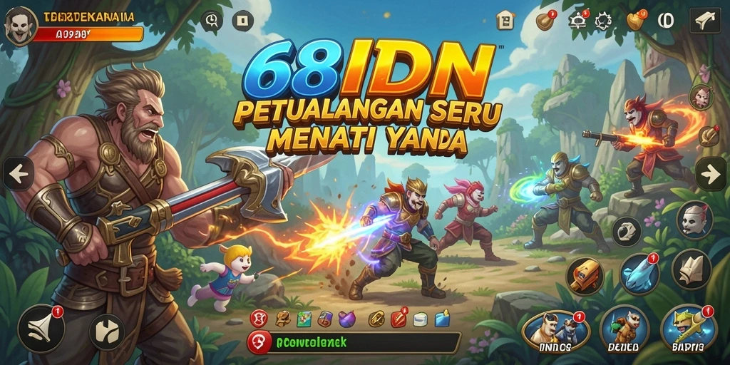 Tampilan gameplay seru dalam petualangan 68IDN yang menarik.