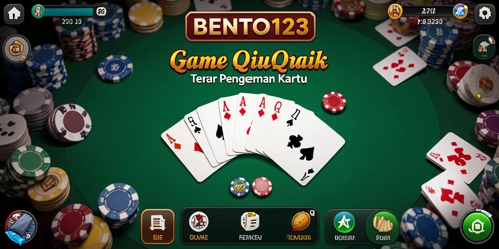 Screenshot permainan BENTO123 menampilkan aksi menarik dalam QiuQiu.