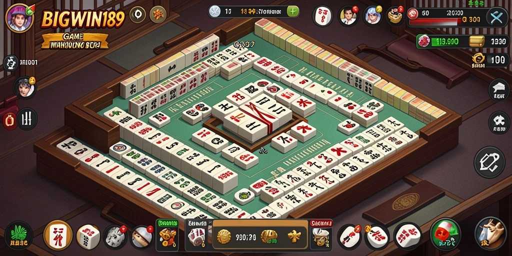 Tampilan gameplay seru dalam BIGWIN189 yang menantang strategi Mahjong.