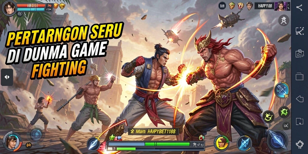 Screenshot utama menampilkan aksi pertarungan mendebarkan dalam HAPPYBET188.