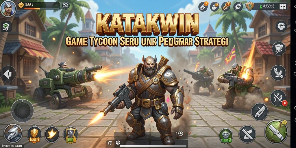 Screenshot gameplay KATAKWIN dengan elemen Tycoon yang menarik.