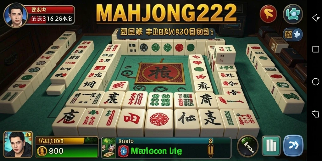 Tangkapan layar MAHJONG222 menunjukkan gameplay menarik Mahjong.