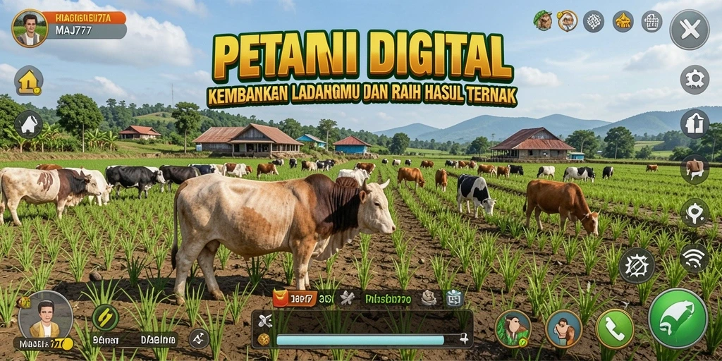 Tampilan gameplay MAJ777 yang menakjubkan saat berkebun dan beternak.