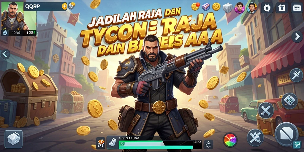 Screenshot gameplay QQRP menampilkan aksi seru dalam mengelola bisnis Tycoon.