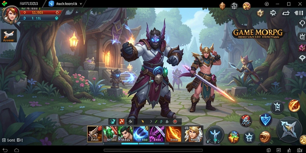 Tampilan gameplay epik dari RATU303 yang menampilkan pertarungan seru dan karakter.