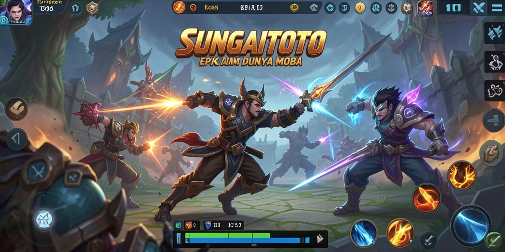 Gameplay mendebarkan dari SUNGAITOTO dalam aksi MOBA.