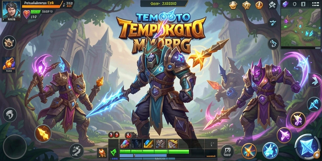 Tangkapan layar TEMPOTOTO menampilkan aksi seru di dunia MMORPG.